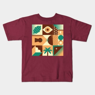 Abstract and Summery Pattern Kids T-Shirt